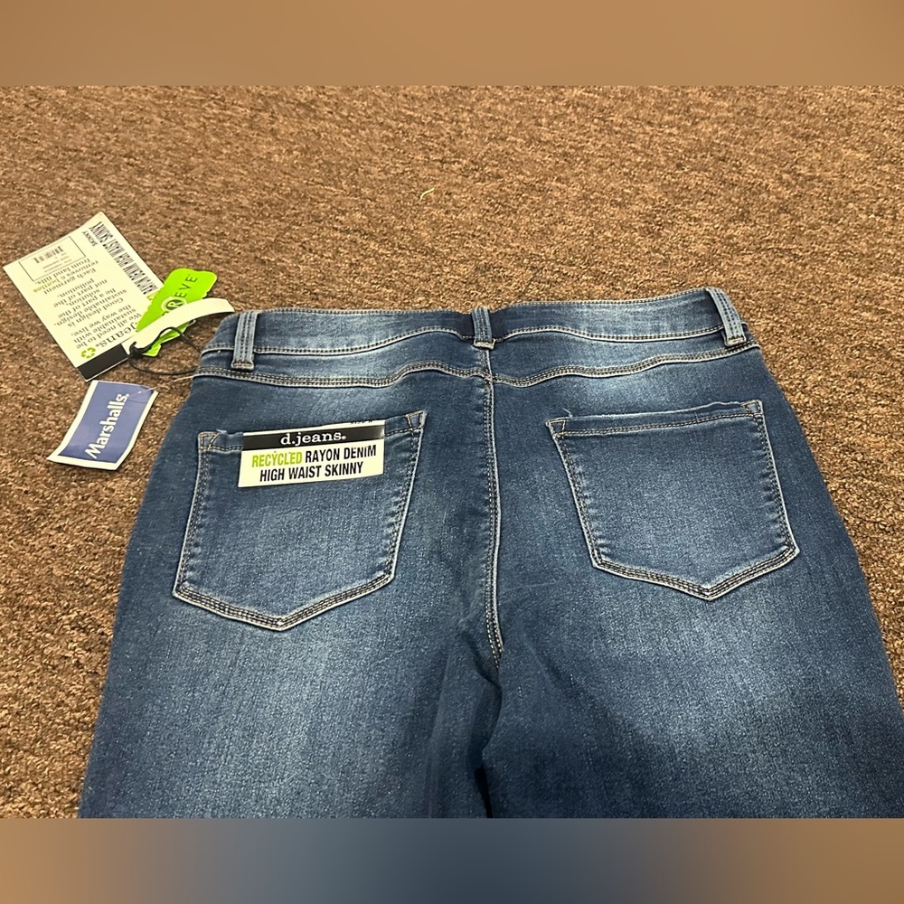 NWT Womens Blue Denim D.Jeans Sz 8 high waist skinny - Picture 4 of 6